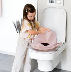Resim Kanonik Education Pembe Kulplu Çocuk Klozet Adaptörü 