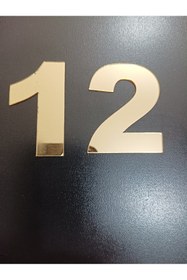 Resim Şirin Lazer Rakam posta kutusu kapı numarası ALTIN RENGİ 