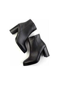 Resim Siyah Hakiki Deri Kadın Bot & Bootie K02351322003 Siyah 