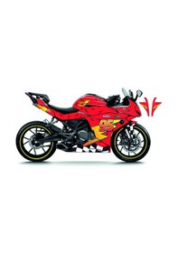 Resim Cfmoto 250sr Mcqueen Kırmızı Sarı Sticker Parçalı Motosiklet Kaplama Etiket Modeli 