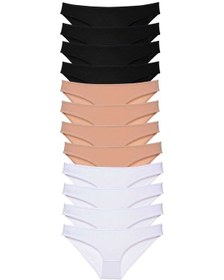 Resim 12 adet Süper Eko Set Likralı Kadın Slip Külot Siyah Ten Beyaz RYL-EKO11035 Beyaz - Siyah - Ten 