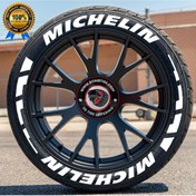 Resim bombtire Michelin Lastik Yazısı +Şerit Model 2.5 cm Orijinal Kauçuk 16 Adet En iyi Kalite 