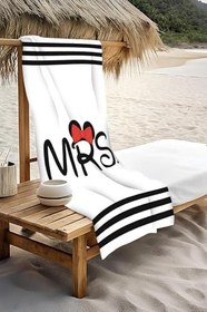 Resim Dijital Baskı Plaj Deniz Havlusu Mrs Mickey Desenli Peştamal HVL0101 