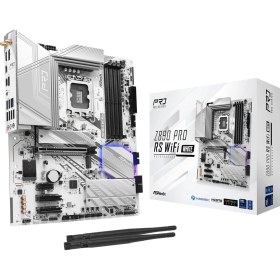 Resim Mena Rise Asrock Z890 Pro Rs Wifi 6e Beyaz Intel Core Ultra LGA1851 Rl-Ilm Ddr5 8666 Mhz 256 GB Atx Anakart M.2 