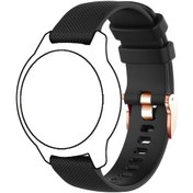 Resim Cloud011 Garmin Venu Sq 2 Plus 18mm Siyah Silikon Genişletmeli Tokalı Kol Bandı 