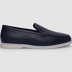 Resim Cabani %100 Hakiki Deri Lacivert Erkek Günlük Ayakkabı Lacivert 