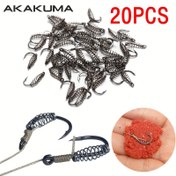 Resim 20 adet/lot Yüksek Karbonlu Çelik Bahar Kanca, Dikenli Carp Balıkçılık Jig, Gözü Olan Uçlar ile Fly Fishing Hooks 