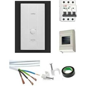 Resim Veito Blue E 380 Volt 3 Faz Ani Su Isıtıcı 24 Kw - Merkezi Sistem 6mt Kablolu Tam Takım Set 