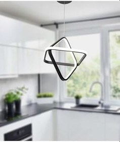 Resim TT AYDINLATMA Tt316-sy 2kare Modeli Mat Siyah (Beyaz Işık) Led Avize Siyah 
