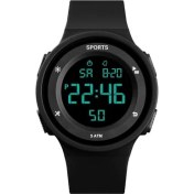 Resim Hanyang Siyah Yeni Spor Dijital Saatler Erkekler Kadınlar Için Çocuklar Çok Fonksiyonlu Askeri Spor Izle 5ATM Su Geçirmez Aydınlık LED Elektronik Saat (Yurt Dışından) 