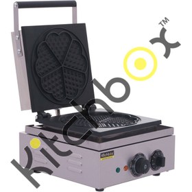 Resim Kitchbox Ticari Endüstriyel Tekli Çiçek Waffle Makinesi (Kare Kasa) 