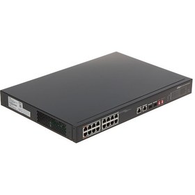 Resim DAHUA PFS3218-16ET-135, 16 Port, Megabit, 16 Port PoE, 135W, +2 Port SFP, +2 Port GigaBit Uplink, Yönetilemez, Rack Mount Switch 