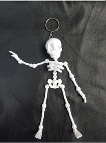 Resim Iskelet Anahtarlık Sevimli Beyaz İskelet Çok Renkli 