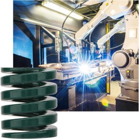 Resim Tenfowee 2 Adet Yeşil Ağır Yüklü Kalıp Yayları - 25mm Dış Çaplı 65mn Çelik, Stamping Ve Döküm Kalıplarında Kullanım Th25 30mm 