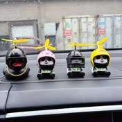 Resim 2 adet Sevimli Kauçuk Bisiklet ve Motosiklet Aksesuarı Kulaklıklarla - Panda ve Ördek Tasarımı, Siyah Kauçuk Tekerlekler, Bisiklet, Scooter, Trisiklet için Direksiyon Kavramaları - Eğlenceli Dış Mekan Ekipmanı, Bisiklet Aksesuarları, Scooter Dekoru, Eğlenceli Tasarım, Dayanıklı Kavramalar 