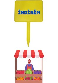 Resim 20'li Yaz Sil Sapla Manav Etiketliği Kuruyemiş Pazarcı Etiketi S Sarı 