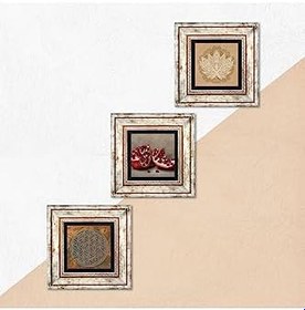 Resim Pinecone Stone Yaşam Çiçeği, Lotus Çiçeği, Nar Taş Duvar Tablosu - Çerçeveli Taş Tablo - Dekoratif Duvar Sanatı - Modern Ev ve Ofis Duvar Dekoru K3-1649 