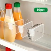 Resim 10 Adet Ağır Hizmet Tipi Şeffaf Buzdolabı Kapı Düzenleyicileri - Mutfak Buzdolabı Rafları için Ayarlanabilir 5.59-20.07 cm Plastik Depolama Kutuları, Soslar, Şişeler & Konteynerler için Yer Tasarruflu Özelleştirilebilir Kaplar, Buzdolabı Organizatörleri ve Depolama, Çok Yönlü Organizer, Dayanıklı Organizer, Raf Bölücüler 
