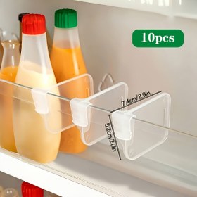 Resim 10 Adet Ağır Hizmet Tipi Şeffaf Buzdolabı Kapı Düzenleyicileri - Mutfak Buzdolabı Rafları için Ayarlanabilir 5.59-20.07 cm Plastik Depolama Kutuları, Soslar, Şişeler & Konteynerler için Yer Tasarruflu Özelleştirilebilir Kaplar, Buzdolabı Organizatörleri ve Depolama, Çok Yönlü Organizer, Dayanıklı Organizer, Raf Bölücüler 