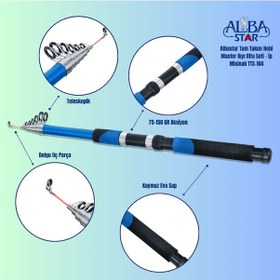 Resim Albastar Tam Takım Hobi Master Kıyı Olta Seti İp Misinalı 300 Cm - Tts104 