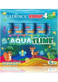 Resim Aqua Slime - Kendin Yap Oyuncak Seti - Orman Hayvanları Seti 5x90ml 