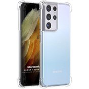 Resim Samsung Galaxy S21 Ultra Kılıf Shock Absorbing Şeffaf Microsonic