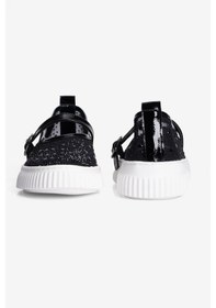 Resim Mubiano Kadın Taşlı Sneaker Babet Bantlı Günlük Şık Novira Siyah 