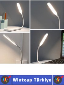 Resim Wintoup Premium Dayanıklı Esnek Kitap Bilgisayar Başı Kompakt 14 Led 3 Kademeli USB Dokunmatik Okuma Lambası 
