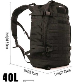 Resim YDS TACTICAL OUTDOOR SIRT ÇANTASI (40L) -SİYAH 