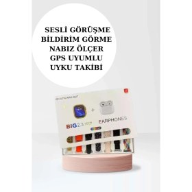 Resim MidasTech Akıllı Saat Bluetooth Kulaklık Adımsayar Sağlık Takibi Çağrı Cevaplama Midiastech 