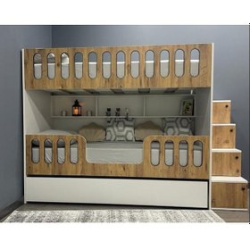 Resim Astana %100 Mdf Yavrulu Seyyar Merdivenli Ranza Pb2 