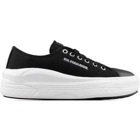 Resim U.S. Polo Assn. Uspa Cleme 2Fx Siyah Kadın Yüksek Taban Sneaker Spor Ayakkabı V8-Siyah 