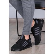 Resim Çiğdem Kundura Çiğdem Çok Rahat Süs Bağlı Fileli Sneaker Ayakkabı(Axs) - Siyah-Gri 