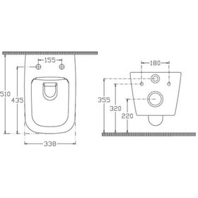 Resim Isvea Vea Cubo Rimless Asma Klozet 