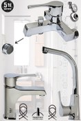 Resim tesitay Banyo Bataryası Mutfak Bataryası Lavabo Bataryası Ağır Tip Musluk Eviye Duş Musluğu Banyo Armatür 