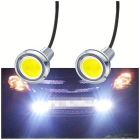 Resim Tongdashop 2 Adet 18mm Gümüş Kartal Gözü Led Drl Beyaz Sarı Kırmızı 3 Renk Kolay Montaj 