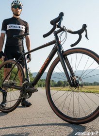 Resim Bisan All Trail GRX 400 Yol Bisikleti 56 Cm Alüminyum Kadro 700C 2x10 Shimano Vites - Mat Siyah Turuncu 