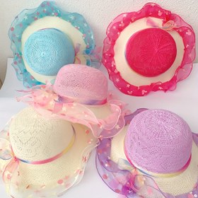 Resim 1/2 Küçük Kızlar Yaz Güneş Şapkası, Hasır Şapka, Kova Şapka - Elbise, Geometrik Desen, Polyester Malzeme, Tüm Mevsimler İçin Giyim, Açık Hava Aktivite Şapkası, Genç Moda Aksesuarı, Açık Hava Şapkası | Trendy Güneş Şapkası | Şık Başlık 