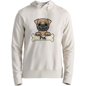 Resim Alfa Tshirt Çocuk Ekru Pug Desenli Sweatshirt 