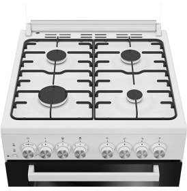 Resim Beko Fd 410 Çift Bölmeli Beyaz Ocaklı Fırın 
