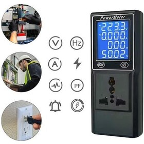 Resim Powermaster Pm-26400 Volt Amper Watt Hz Güç Ölçer Dijital Ekranlı Powermeter 1 Adet 