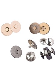 Resim SeraSelin 2 Adet 18 Mm Perçinli Mıknatıslı Çıtçıt Gold Çıtçıt DİKİŞSİZ Kolay Takılır Mıknatıslı Çıt Çıt Altın 