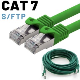 Resim Irenis CAT7 Kablo S/FTP LSZH Ethernet Network Lan Ağ Kablosu 1 M-Yeşil 