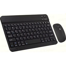 Resim Schitec Kablosuz Klavye Ve Mouse Set Type-c Şarjlı Bluetooth 2.4g Bağlantlılı Siyah Diğer 