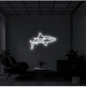 Resim Twins Led Köpek Balığı Figürlü Dekoratif Neon Tabela Beyaz Model:model:25623366 