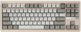 Resim Ajazz QS87 Max Alüminyum Alaşımlı TFT Ekranlı Custom Mekanik Klavye (QS87 Max - Krem Beyaz) 