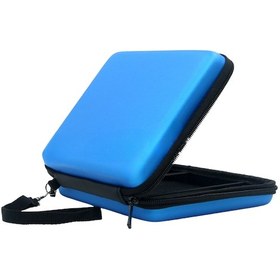 Resim Moveevo 2ds Konsolu İçin Eva Sert Kılıflı Taşınabilir Kutu - 8 Oyun Kartı Tutucu, Kol Kayışı Ve Çift Fermuar Cebi İle Sağlam Koruma Mavi 