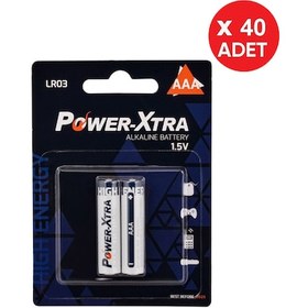 Resim Power-Xtra Alkalin AAA İnce Kalem Pil 80 Adet 