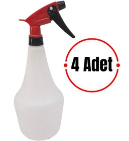 Resim Kimyasal Dayanıklı Sprey Şişe 1 Lt Kırmızı Sıvı Püskürtme 4 Adet 