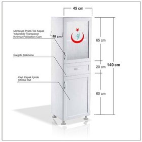 Resim Uzun Tıbbi Malzeme Ecza İlaç Doktor Klinik Hastane Hekim Dolabı 